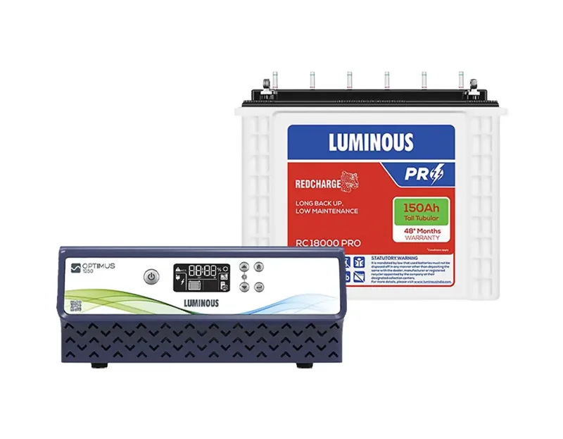 Optimus 1250 Inverter with Red Charge RC 18000 Pro Battery