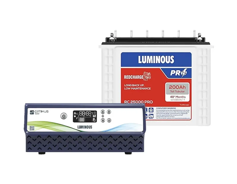 Optimus 1250 Inverter with Red Charge RC 25000 Pro Battery