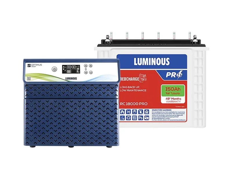 Optimus 3500+ Inverter with 2x Red Charge RC 18000 Pro Batteries