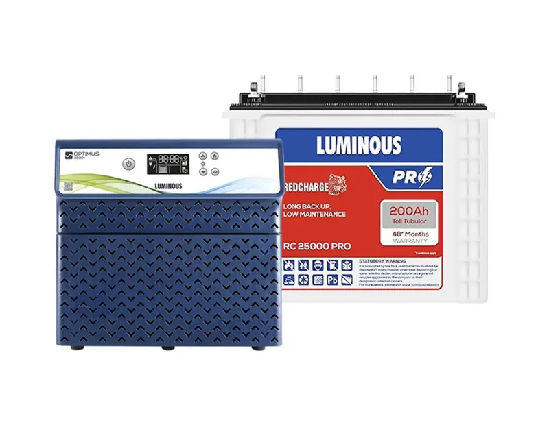 Optimus 3500+ Inverter with 2x Red Charge RC 25000 Pro Batteries