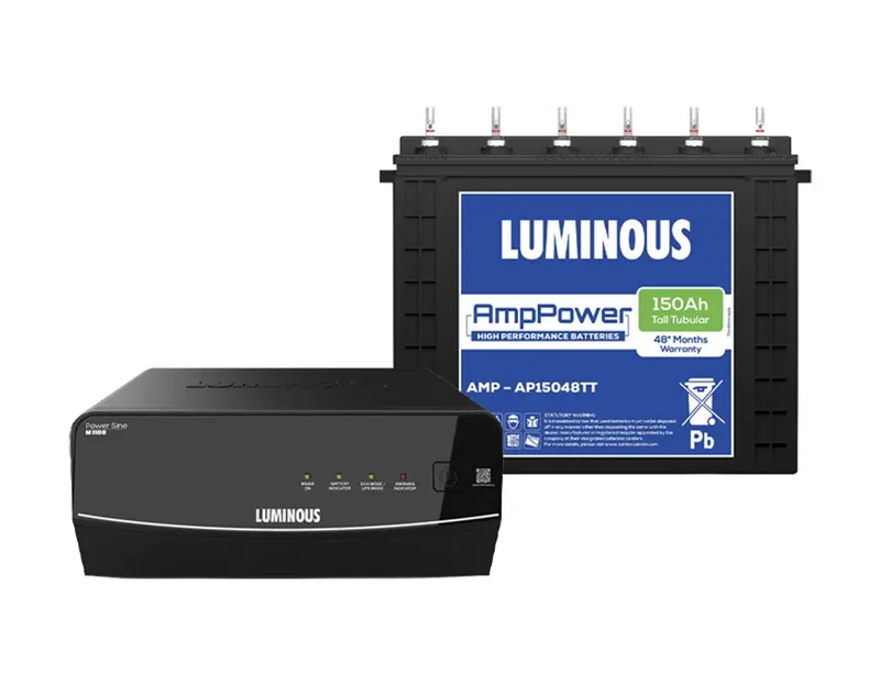 Power Sine M 1100 Inverter with AmpPower AMP-AP15048TT Battery
