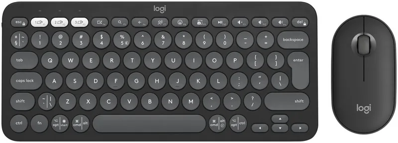 Logitech Pebble 2 Combo Wireless Keyboard and Mouse Graphite